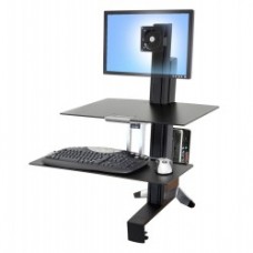 Workfit-S, Single Monitor with Worksurface (Black)