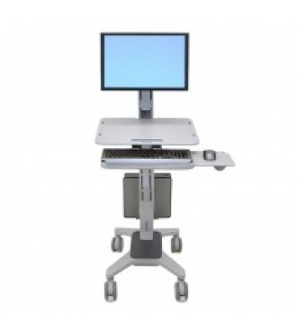 WorkFit-C, Single LD Sit-Stand Workstation (Mobile Desk)
